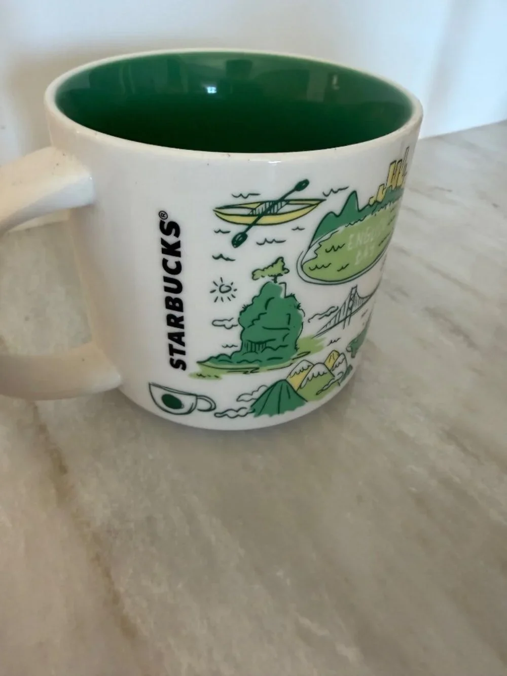 Starbucks Vancouver Been There Series Collectible Coffee Mug 14oz Ceramic Green